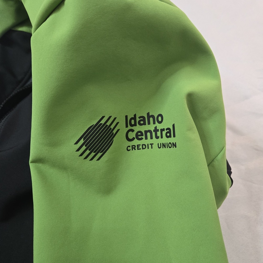 Helly Hansen Soft Shell Full Zip Jacket Mens Medium Green Idaho Logo Outdoor - Picture 9 of 10